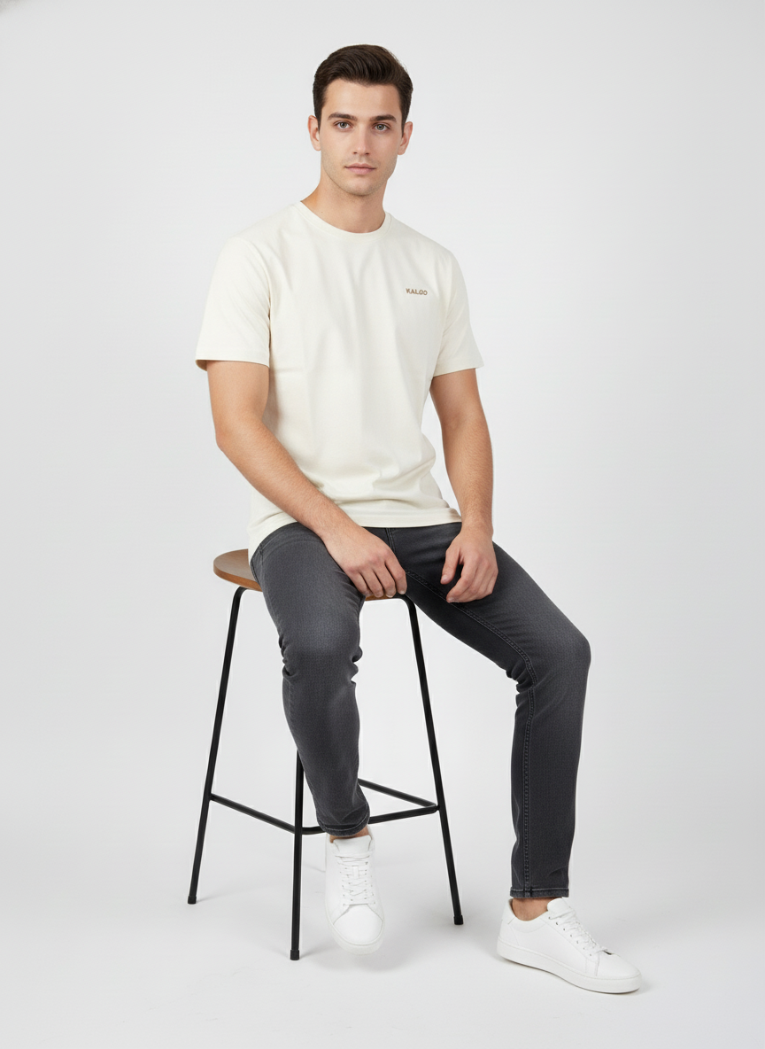 ARTIC WHITE 100% SUPIMA COTTON TEE